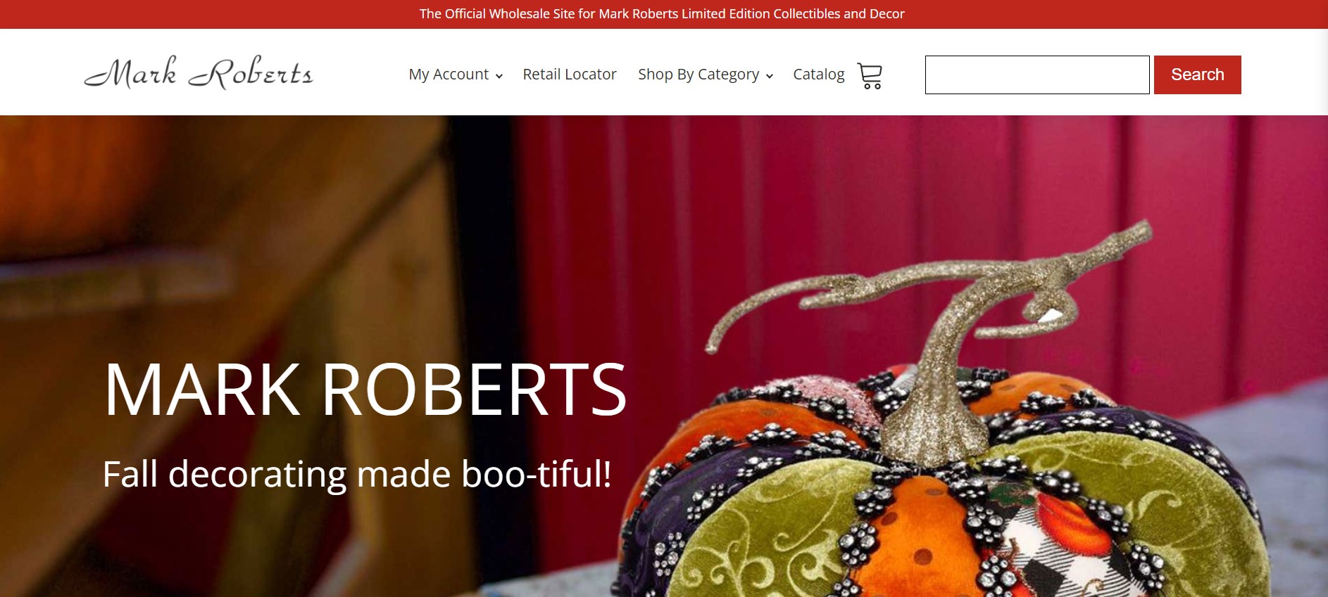 Mark Roberts Wholesale website card